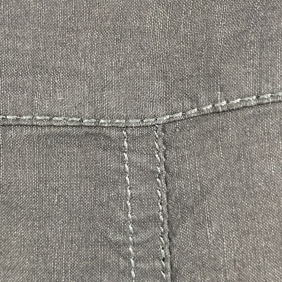EILEEN FISHER Skirt S Stretch Linen Viscose Pencil Straight Side Zip Gray - Picture 5 of 11